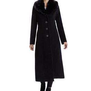 NWT Anne Klein Wool Coat/faux-fur on collar/ Single Breasted/NWT/Size 2X